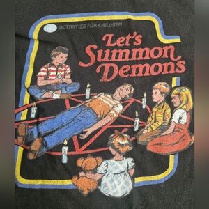 HALLOWEEN Let's Summon Demons Teepublic Tshirt Black Small